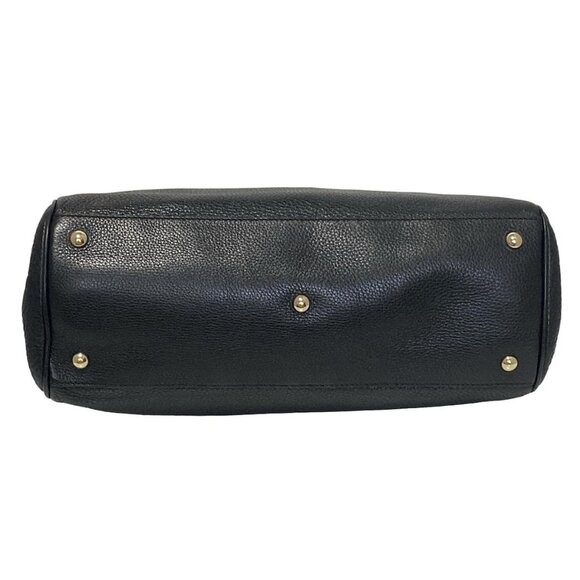 Auth GUCCI Bamboo Shopper 323660 Black Leather - Tote Bag - Picture 9 of 10